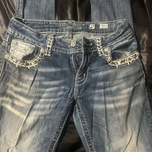 Miss Me Women's Distressed Blue Boot Cut Jeans